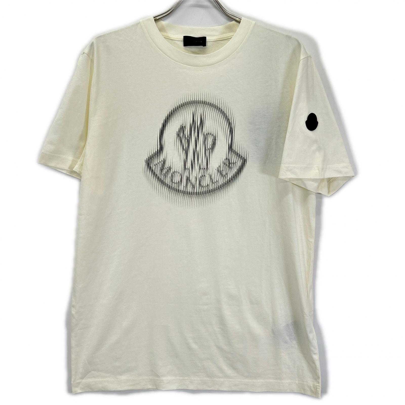 モンクレール 【美品/24年製】K10918C00004 フロントロゴ 半袖Tシャツ L