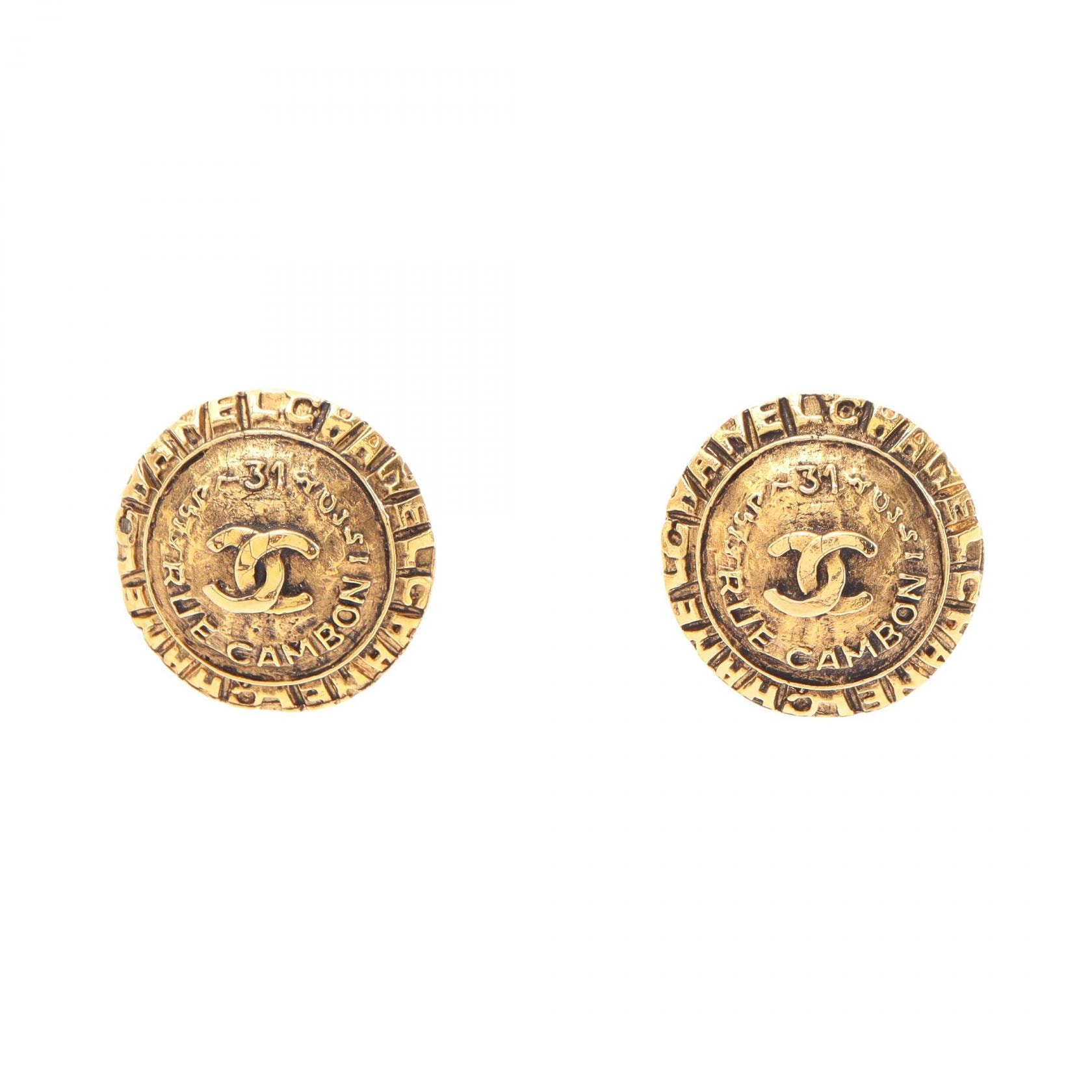 シャネル CHANEL ココマーク ロゴ イヤリング ジュエリー GP(ゴールドメッキ) レディース ゴールド系 【中古】
