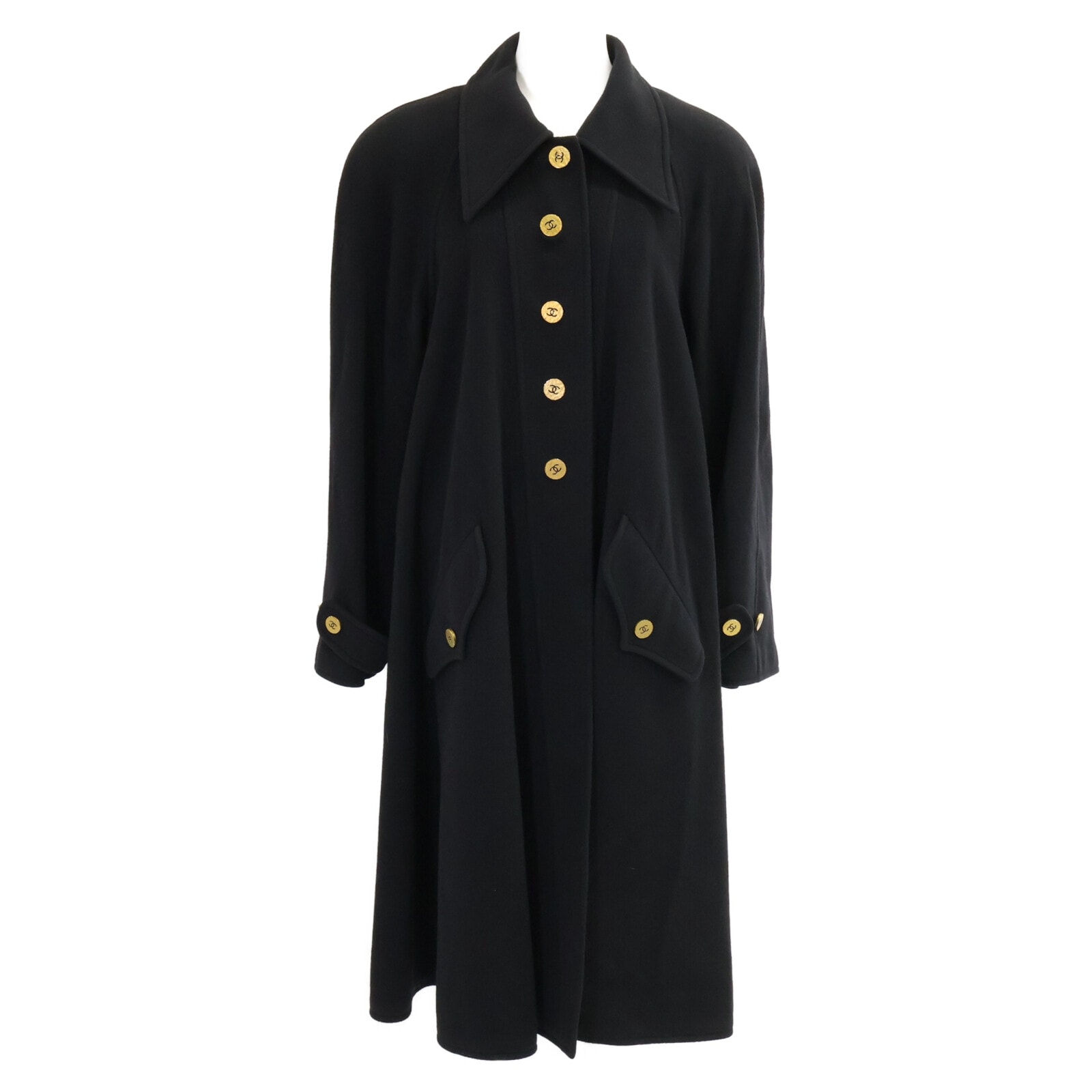 シャネル 【国内正規】94A P04058V02921 ココマークボタン カシミヤ ロング 38