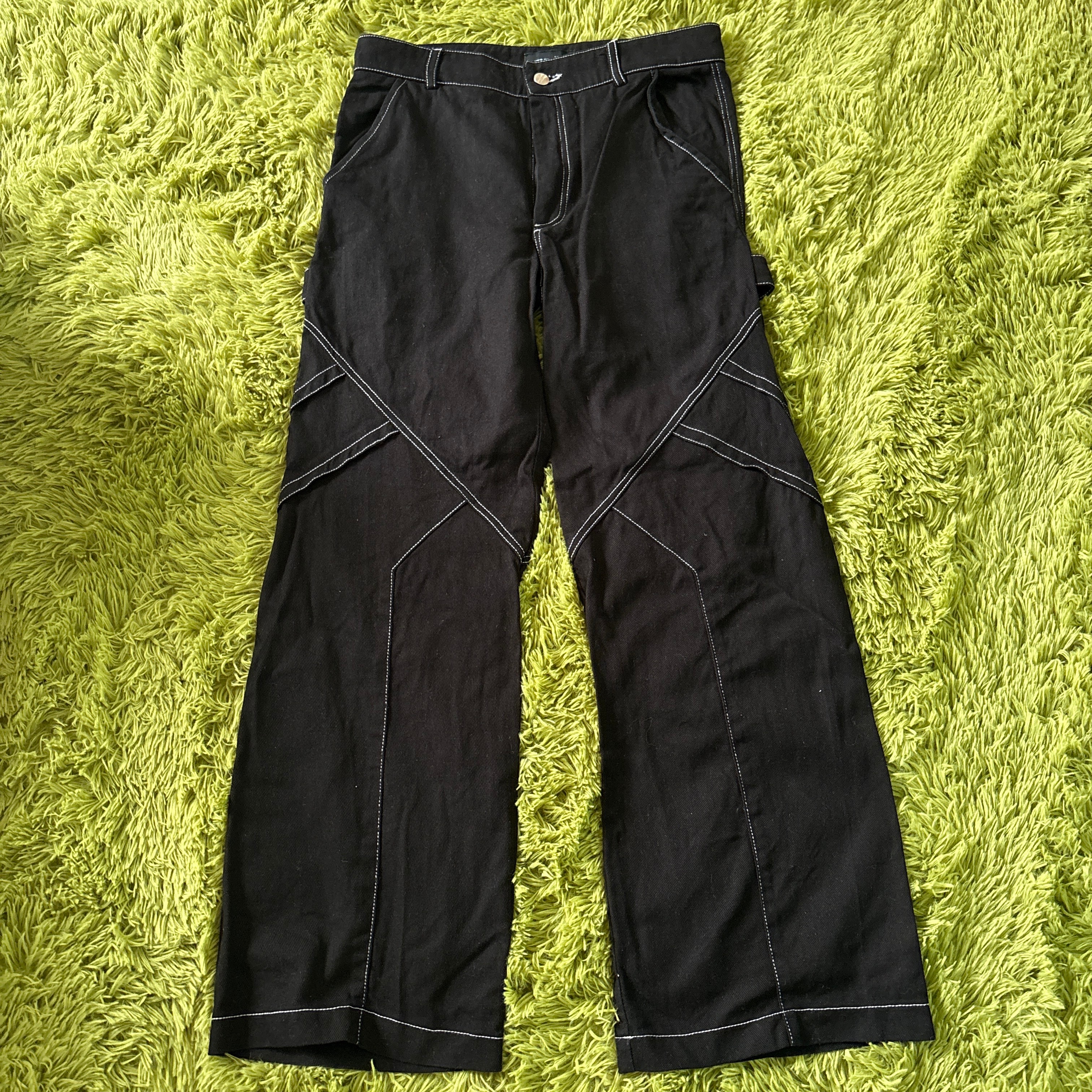 av vattev PLEATED STRAIGHT TROUSERS "BLACK"