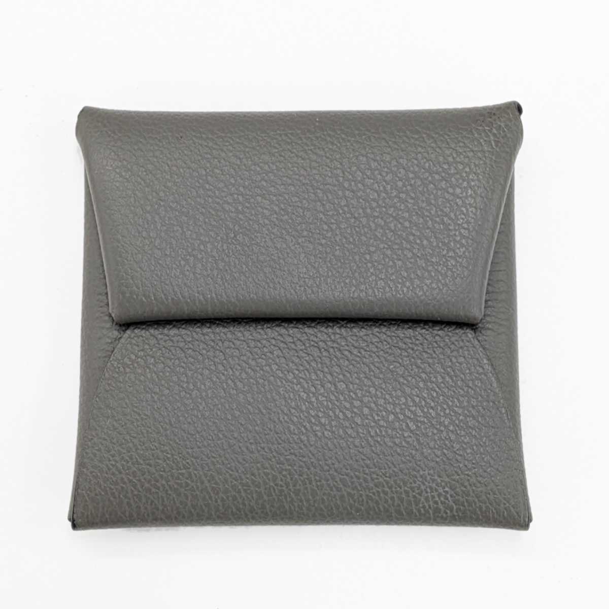 HERMES エルメス バスティア コインケース エバーカラー グレー グリメイヤー B(2023)刻印 レディース【中古】