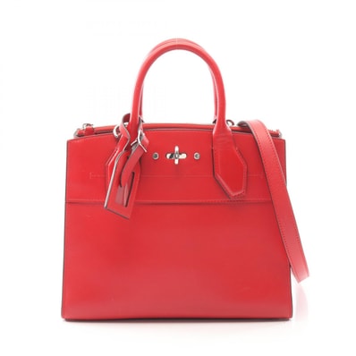 ルイ・ヴィトン LOUIS VUITTON シティスティーマーPM ハンドバッグ バッグ レザー カーフ(牛革) カーフ ルージュ レディース レッド系 M51030 【中古】