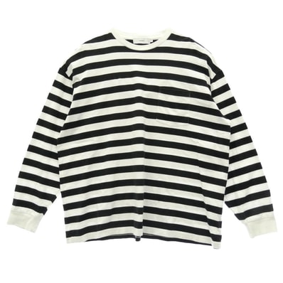 GRAPHPAPER グラフペーパー 21SS GU211-70147B Border L/S Pocket Tee ボーダー ロングスリーブ ポケット 長袖 Tシャツ カットソー ブラック系 ホワイト系 1【中古】