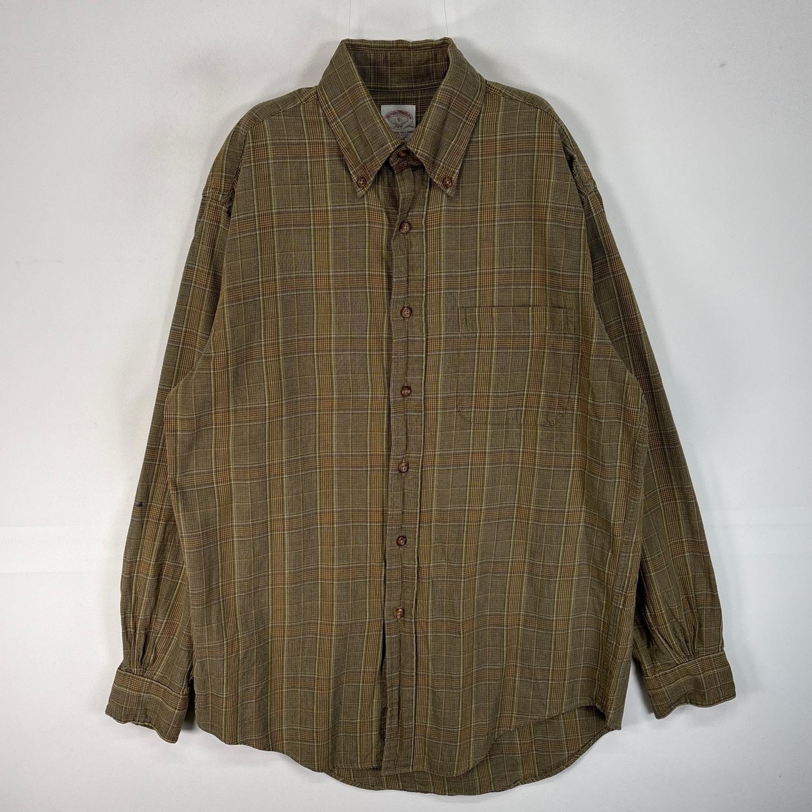 古着 ブルックスブラザーズ Brooks Brothers 長袖シャツ チェック フランネル 346 S  グリーン系 マルチカラー メンズ