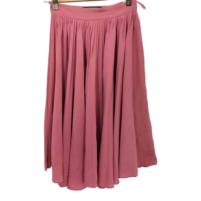 シルク100 プリーツ スカート【1142404974408】