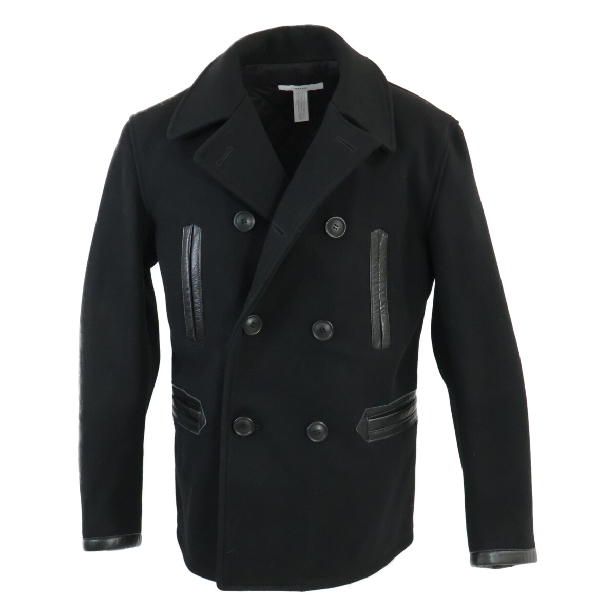 マシス 美品 キルトライニング ダブルブレストピーコート/P-COAT S