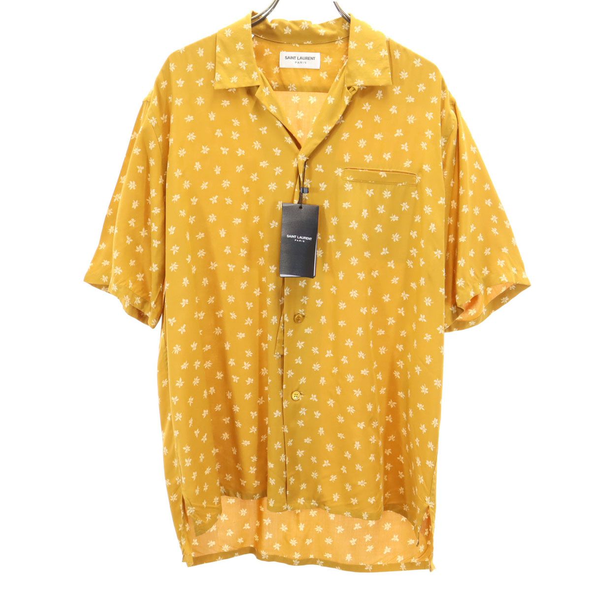 未使用 SAINT LAURENT 半袖 オープンカラーシャツ