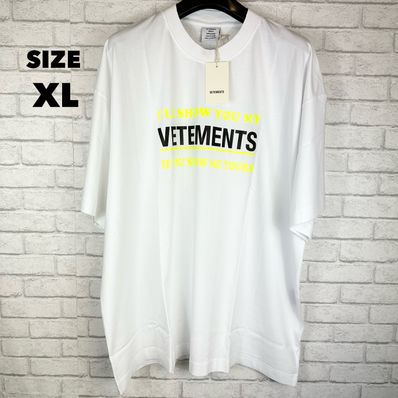 新品100%本物 vetements ロゴ Tシャツ ヴェトモン XL