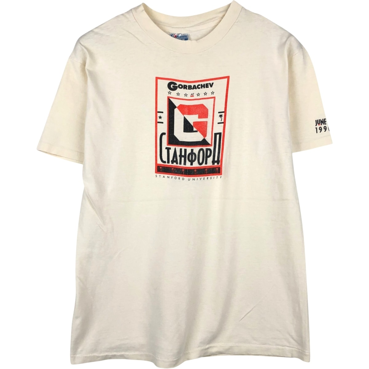 古着 90年代 ヘインズ Hanes BEEFY-T 青タグ カレッジTシャツ USA製 メンズL相当 ヴィンテージ/eaa654004