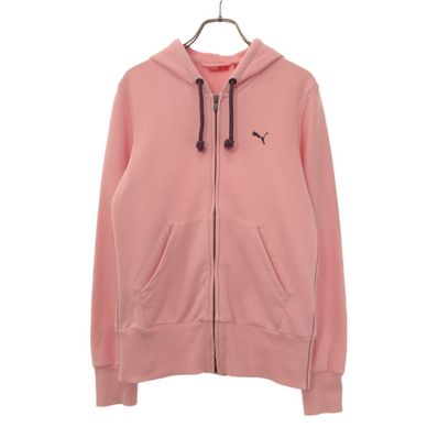 PUMA 長袖 ロゴ刺繍 ジップパーカー