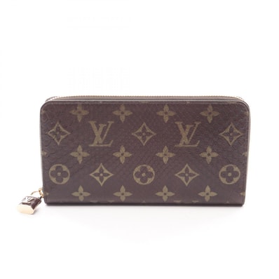 ルイ・ヴィトン LOUIS VUITTON ジッピーウォレット モノグラム ラウンド長財布 財布 エキゾチックレザー レディース ブラウン系 N80148 【中古】