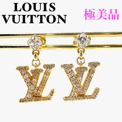 ルイヴィトン M01844 ピアス レディ LV モノグラム ゴールド
