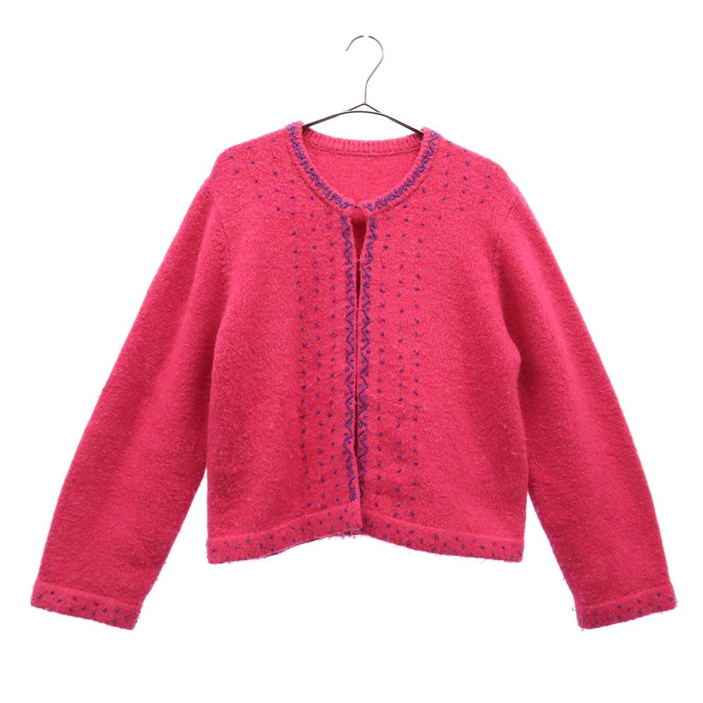 BEAMS BOY ビームスボーイ ビーズ 長袖 ニット カーディガン ピンク