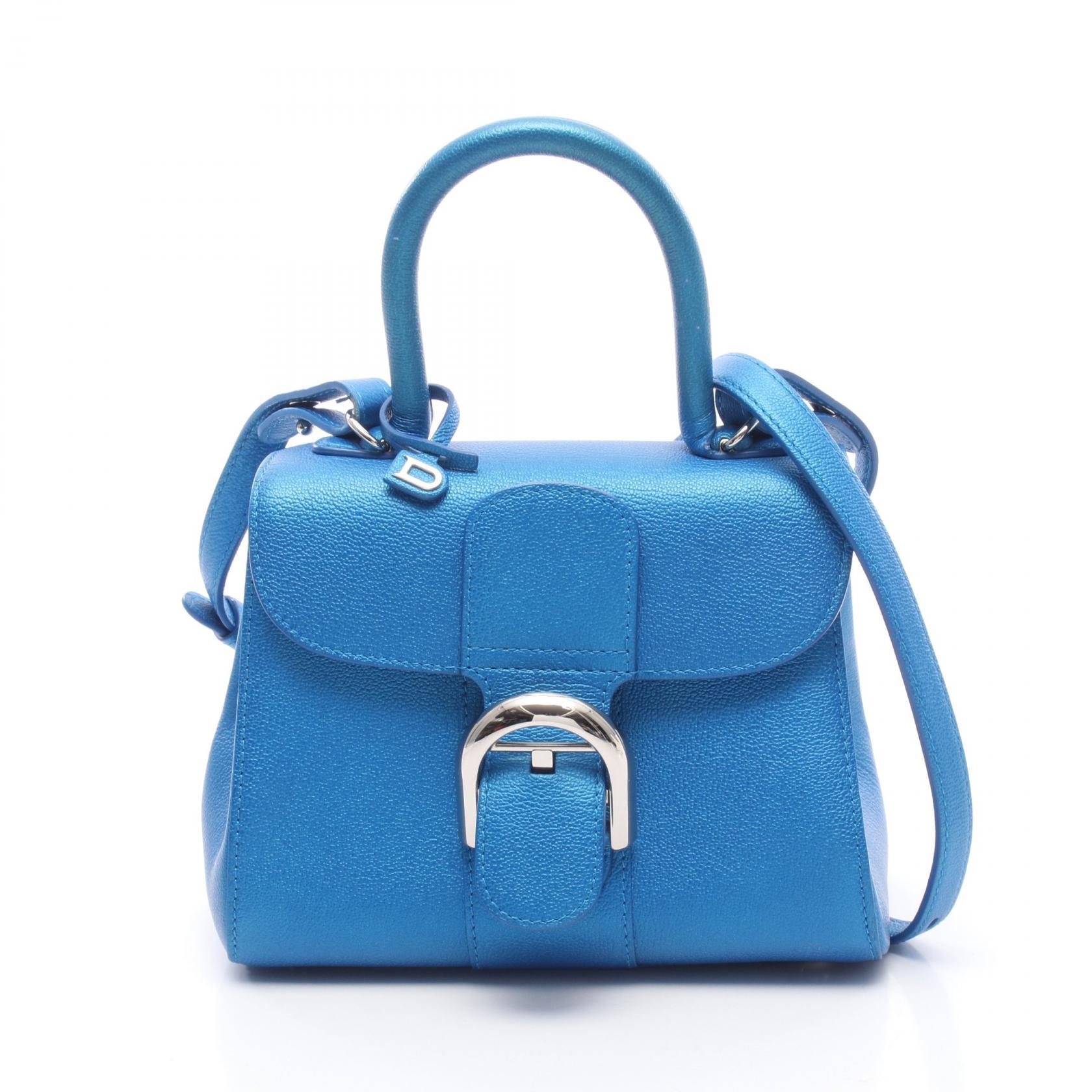 デルヴォー Delvaux ブリヨンPM 2WAY ハンドバッグ バッグ レザー レディース ブルー系 AA0569AAM099ZDO 【中古】
