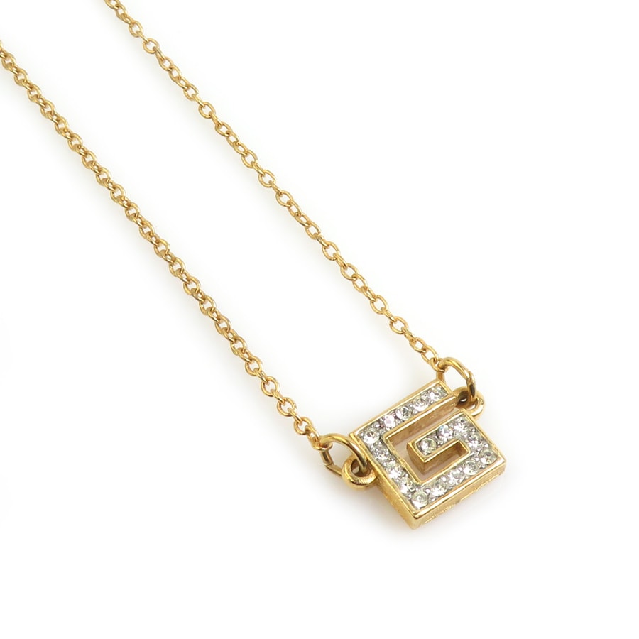 ジバンシィ GIVENCHY ネックレス メタル/ラインストーン ゴールド レディース【中古】 h32114a