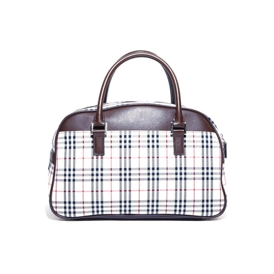 バーバリー BURBERRY ノバチェック ハンドバッグ キャンバス【中古】