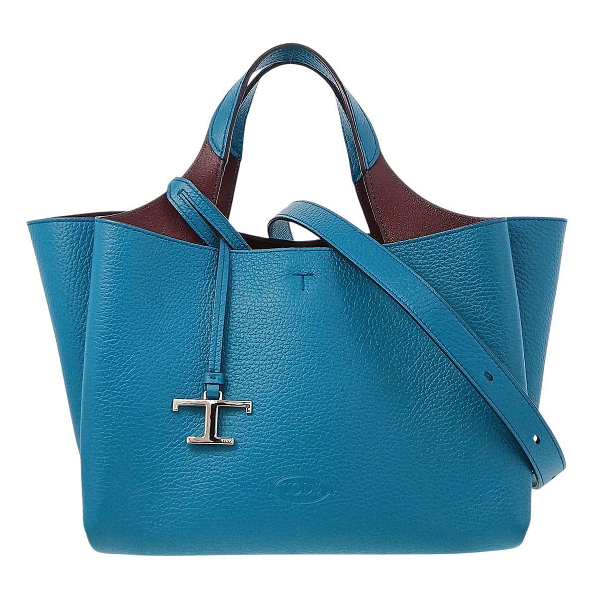 TOD’S トッズ Tタイムレス 2WAYハンドバッグ ハンドバッグ レザー グリーン レディース【中古】