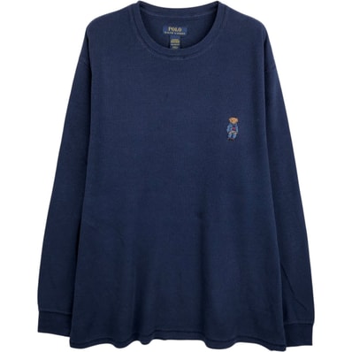 古着 ラルフローレン Ralph Lauren POLO RALPH LAUREN SLEEPWEAR ポロベア サーマルロンT ハニカム メンズXXL相当/eaa662195