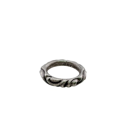 クロムハーツ CHROME HEARTS リング・指輪 スクロールバンド シルバー