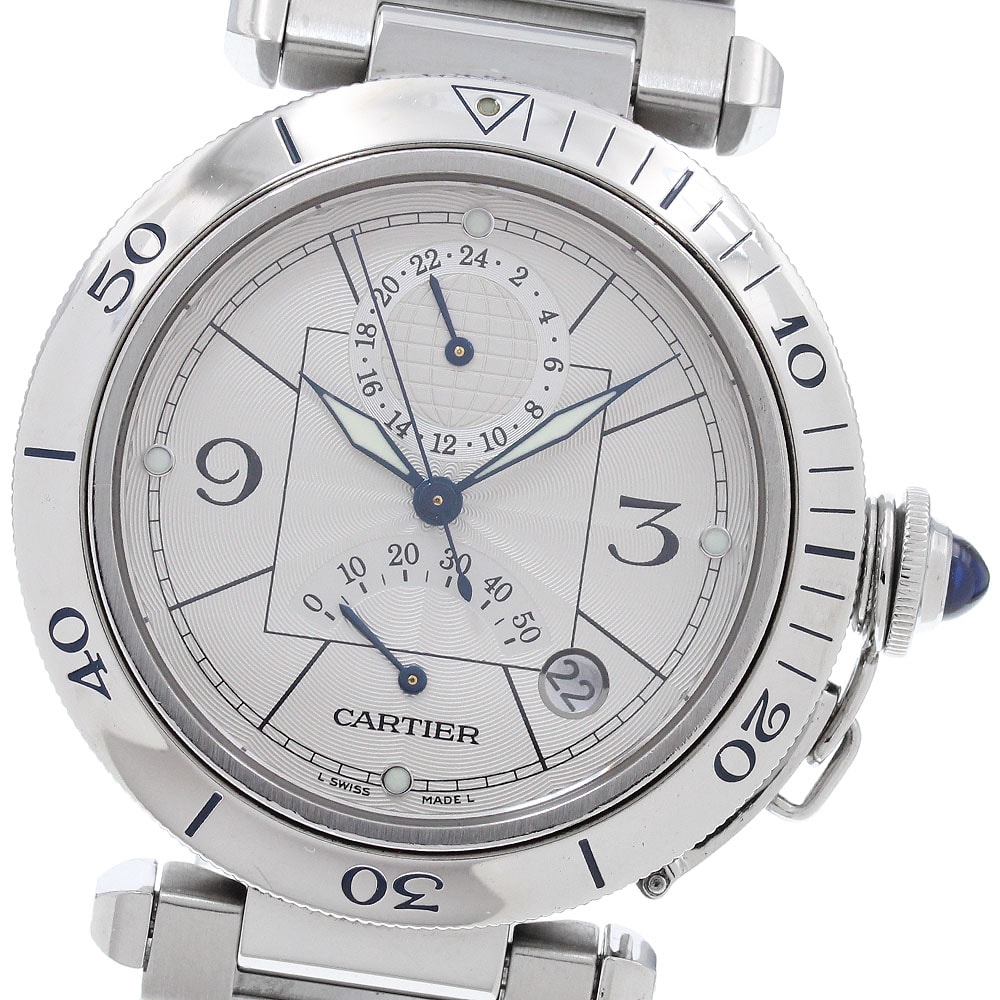 カルティエ パシャ38mm W31037H3 メンズ 【中古】