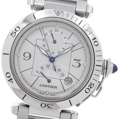 カルティエ パシャ38mm W31037H3 メンズ 【中古】