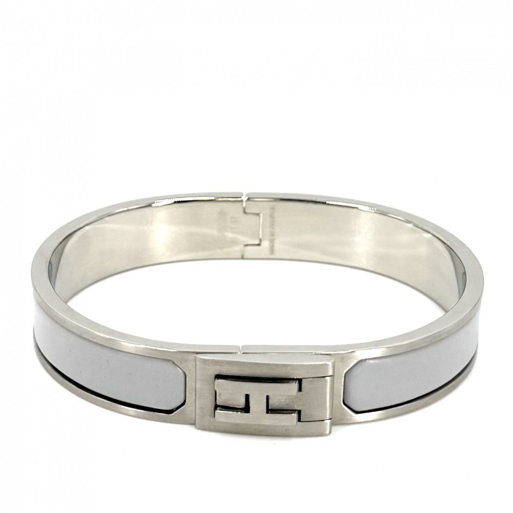HERMES エルメス バングル ジェット ブレスレット アクセサリー 小物    ライトグレー マットシルバー金具 レディース 約47.9g 美品【中古品】
