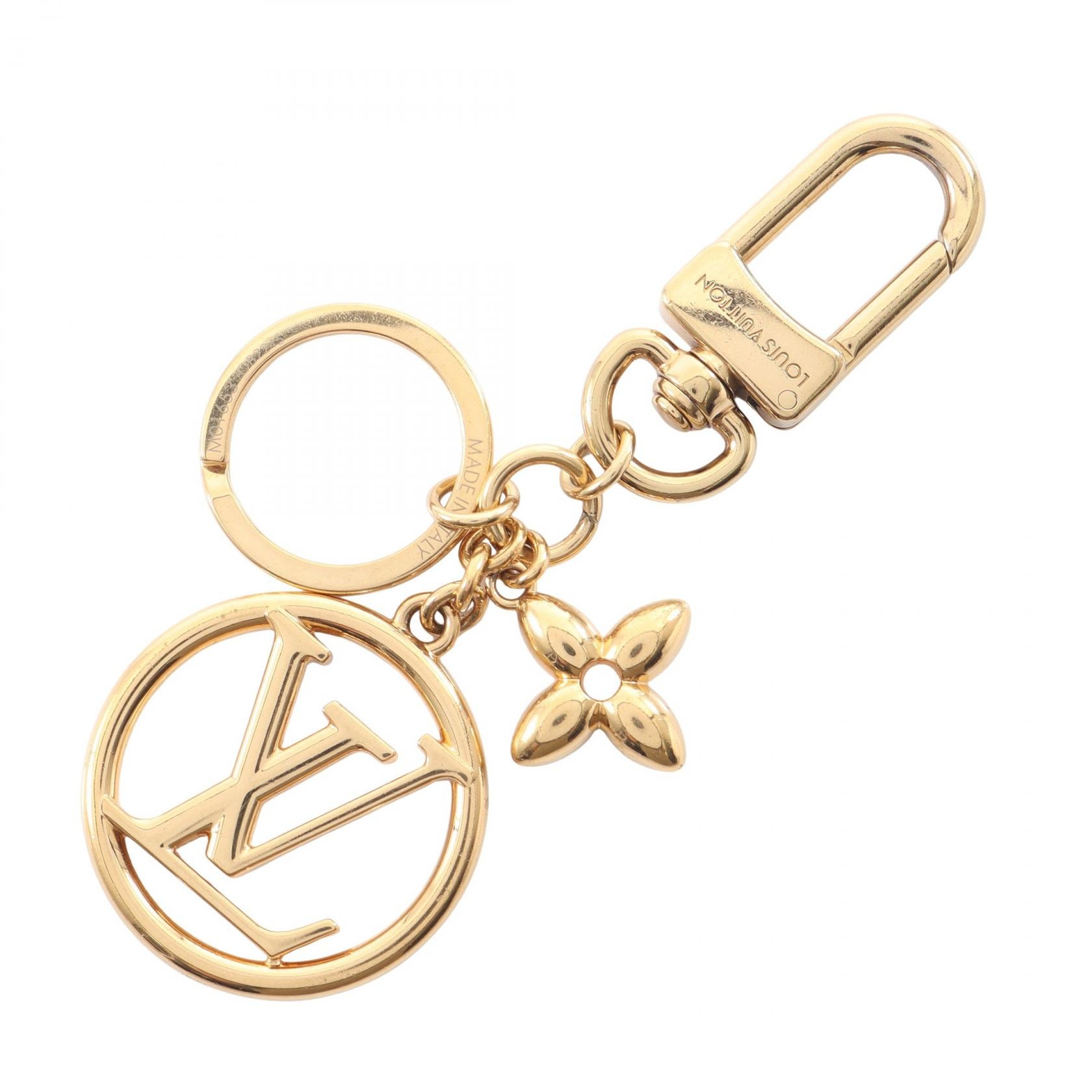 ルイ・ヴィトン LOUIS VUITTON LVサークル キーホルダー アクセサリー GP レディース ゴールド系 M01653 【中古】