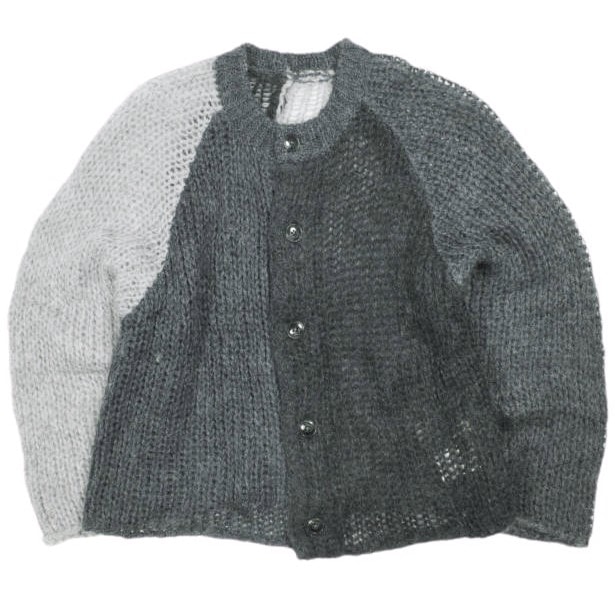 BEAMS BOY ビームスボーイ 24AW モヘアクレイジーカーディガン 13-15-0134-126 ONE SIZE CHARCOAL GREY モヘヤ ニット トップス g25634
