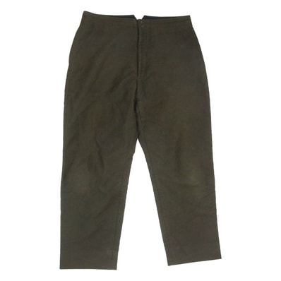COMOLI コモリ パンツ 19AW Q03-03011 モールスキン バックストラップ ベルテッド パンツ ブラウン系 3【中古】