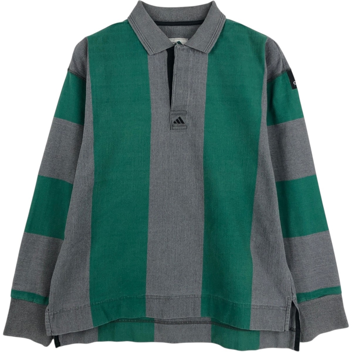 古着 90年代 アディダス adidas adidas EQUIPMENT 長袖 ストライプ ポロシャツ メンズS相当 ヴィンテージ/eaa668897