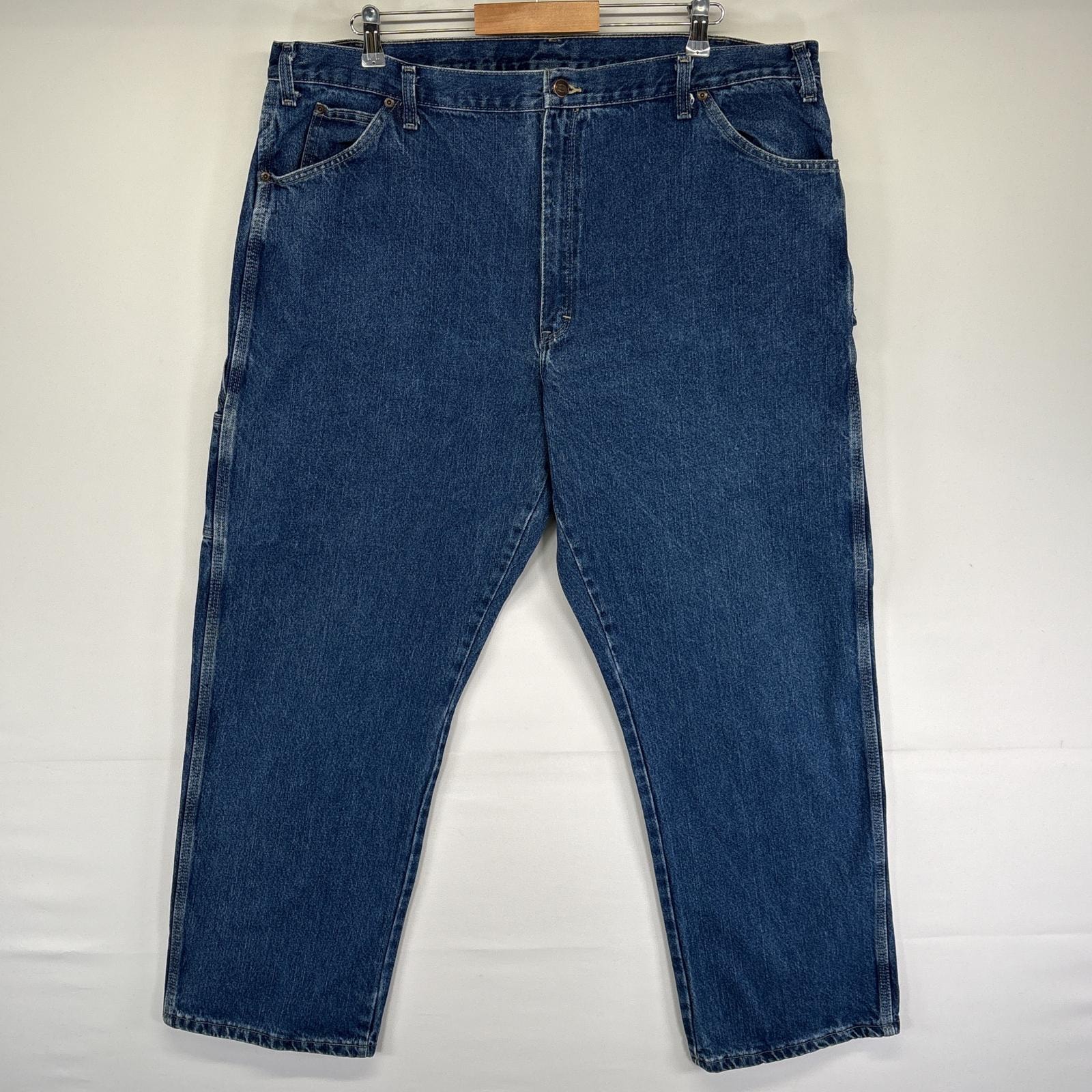 古着 ディッキーズ Dickies デニムパンツ ペインター ハンマーループ スパナポケット ジッパーフライ ジーパン w42 L32 ブルー メンズ