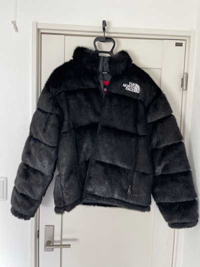 Supreme x The North Face Faux Fur Nuptse Jacket "Black"