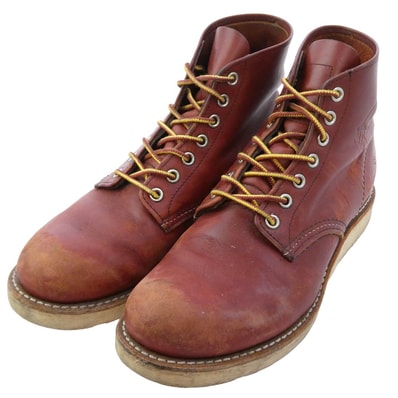 RED WING レッドウィング ブーツ 9105 USA製 6INCH ROUND TOE BOOT 6インチ アイリッシュセッター ラウンドトゥ ブーツ ブラウン系 25.5cm【中古】