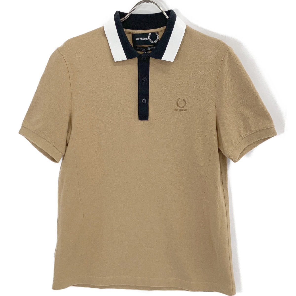 フレッドペリー ×RAF SIMONS ブラウン 鹿の子ポロシャツ 40