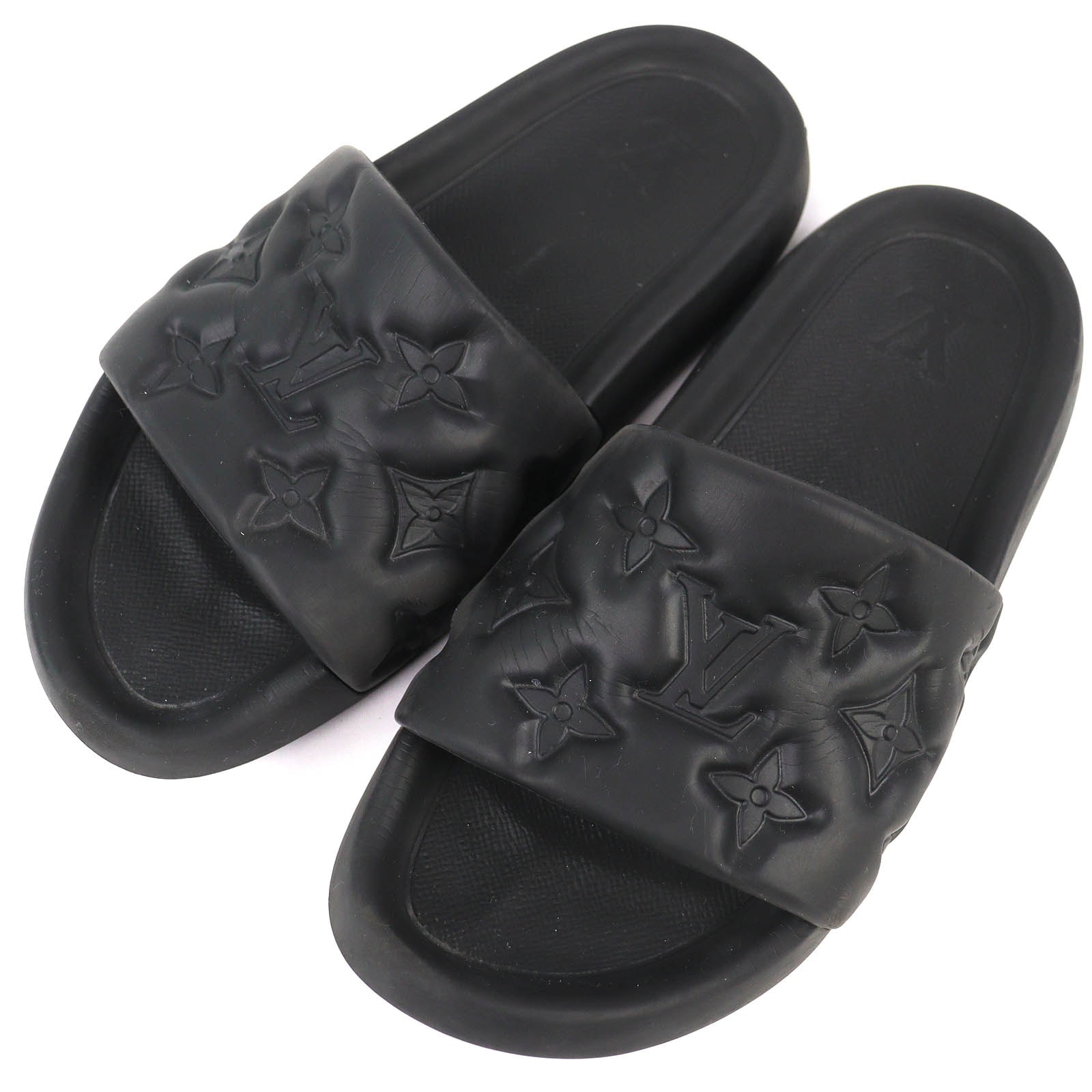 良品 ルイヴィトン ウォーターフロントライン サンダル ブラック メンズ 9