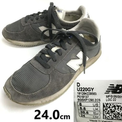 new balance/ニューバランス★U220GY/ローカットスニーカー【US6/24.0/メンズ&レディース/グレー/gray】/sneakers/Shoes/trainers◆sH-130