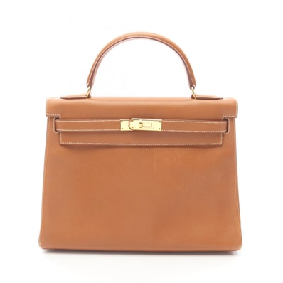 エルメス HERMES ケリー32 ゴールド 内縫い 2WAY ハンドバッグ バッグ レザー クシュベル クシュベル ゴールド ○Z刻印(1996年製造) レディース ゴールド系 【中古】