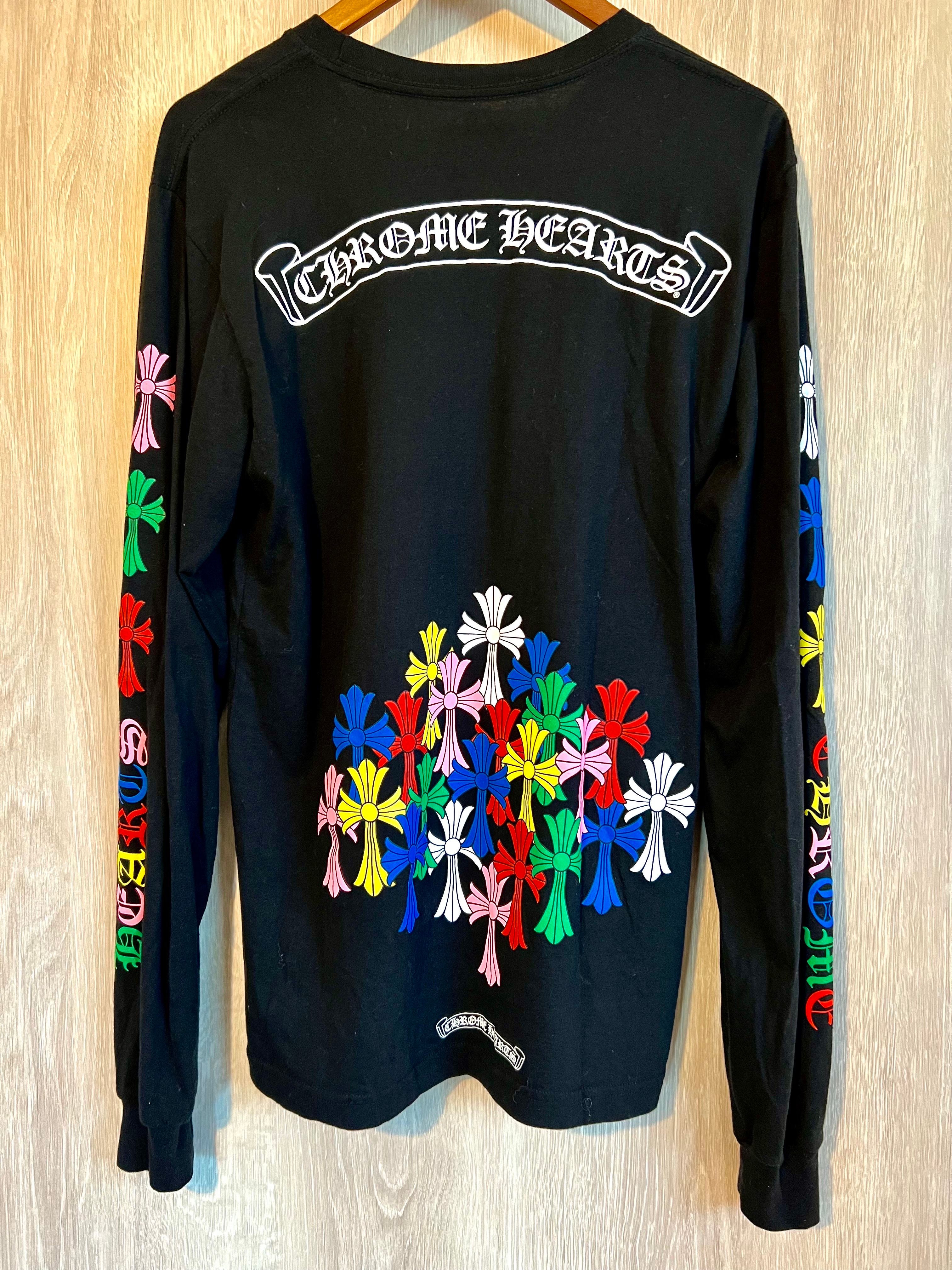 Chrome Hearts Multi Color Cross Cemetery L/S T-Shirt "Black"