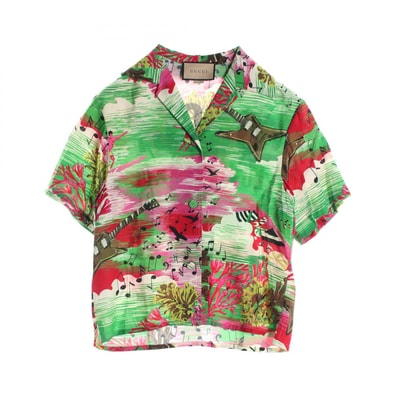 グッチ GUCCI LOVE PARADE 衣料品 トップス レーヨン レディース グリーン系 / マルチカラー 【中古】