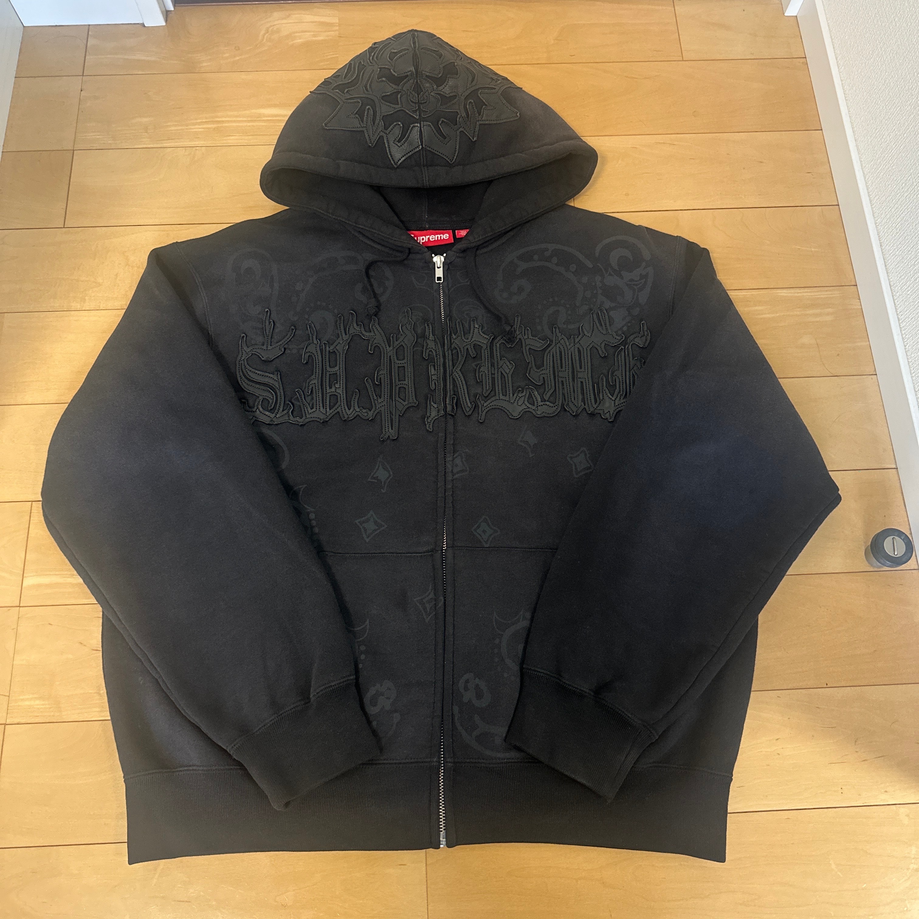 Supreme Paisley Zip Up Hooded Sweatshirt "Black"