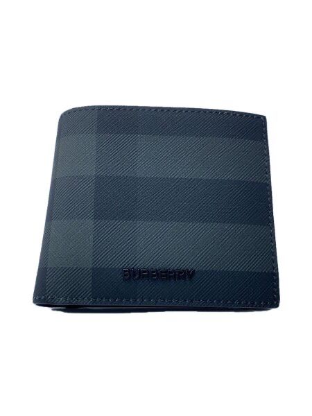 Burberry Check International Befold Coin Wallet "Charcoal"