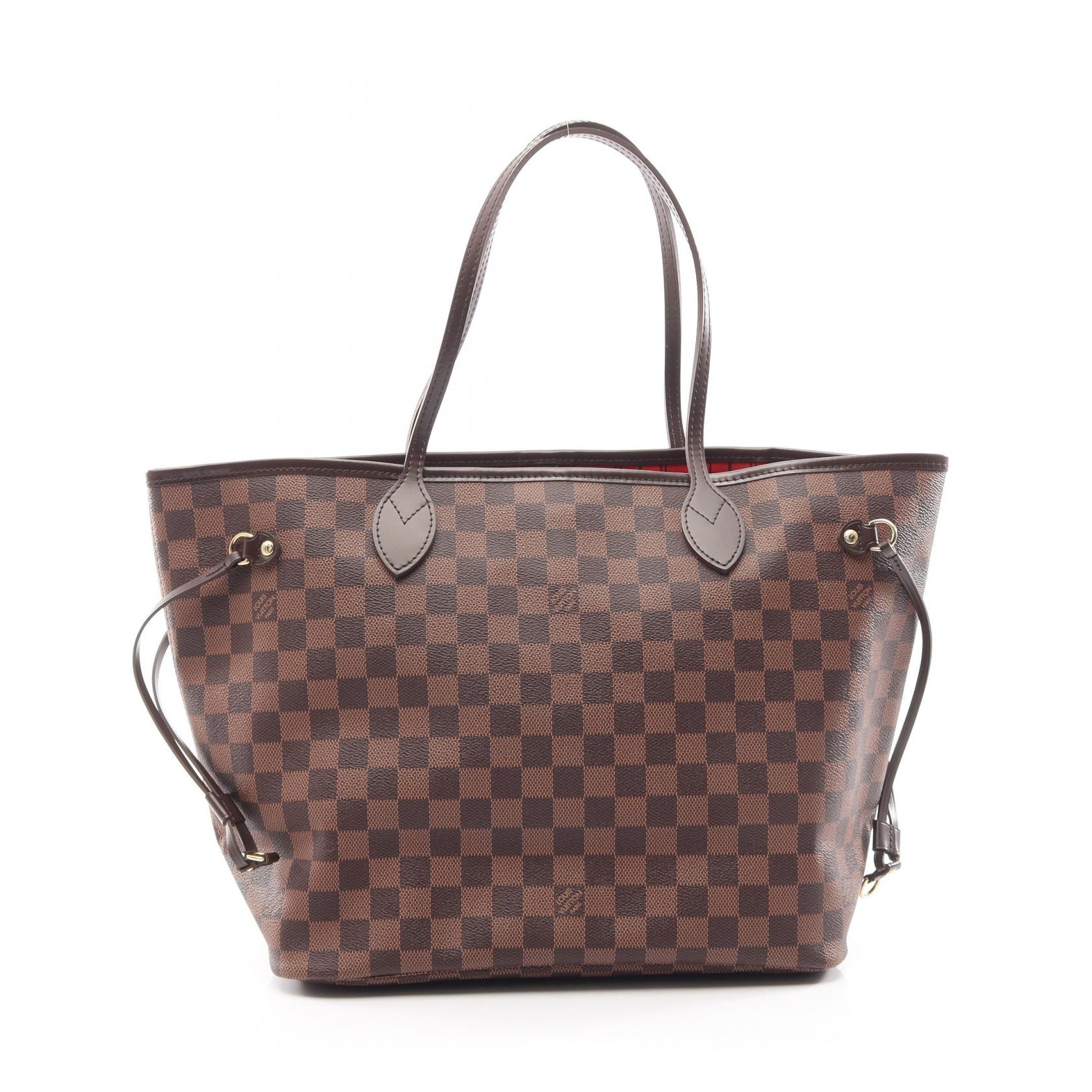 ルイ・ヴィトン LOUIS VUITTON ネヴァーフルMM ダミエエベヌ トートバッグ バッグ PVCコーティングキャンバス レザー レディース ブラウン系 N51105 【中古】