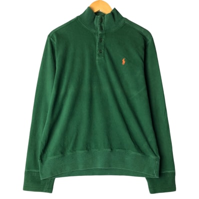 古着 ラルフローレン Ralph Lauren POLO by Ralph Lauren ハーフボタン スウェットシャツ トレーナー メンズL相当/eaa598831