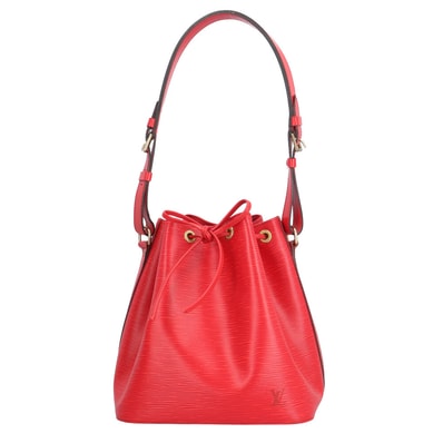 ルイヴィトン プチノエ エピ ショルダーバッグ エピレザー M44107 レッド レディース LOUIS VUITTON 中古