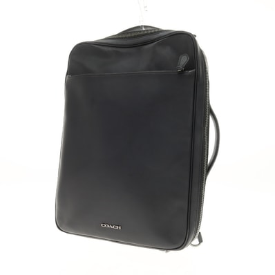 【中古】コーチ COACH C6877 グラハム コンバーチブル レザー バックパック・リュック ブラック【WxH41xD8】【メンズ】