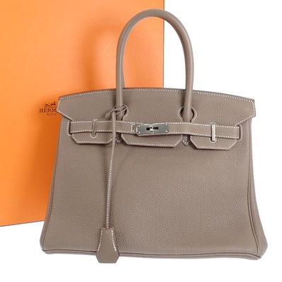 エルメス バーキン30トゴ エトゥープ ベージュ【中古】【ABランク】