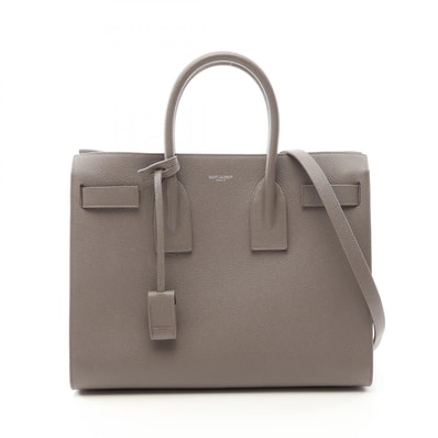 サンローランパリ SAINT LAURENT PARIS サックドジュール スモール 2WAY ハンドバッグ バッグ レザー レディース グレー系 37829902G9W1997 【中古】