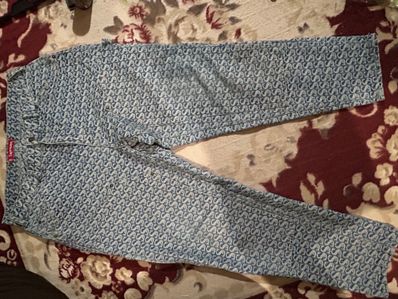 Supreme Monogram Double Knee Denim Painter Pant "Blue"