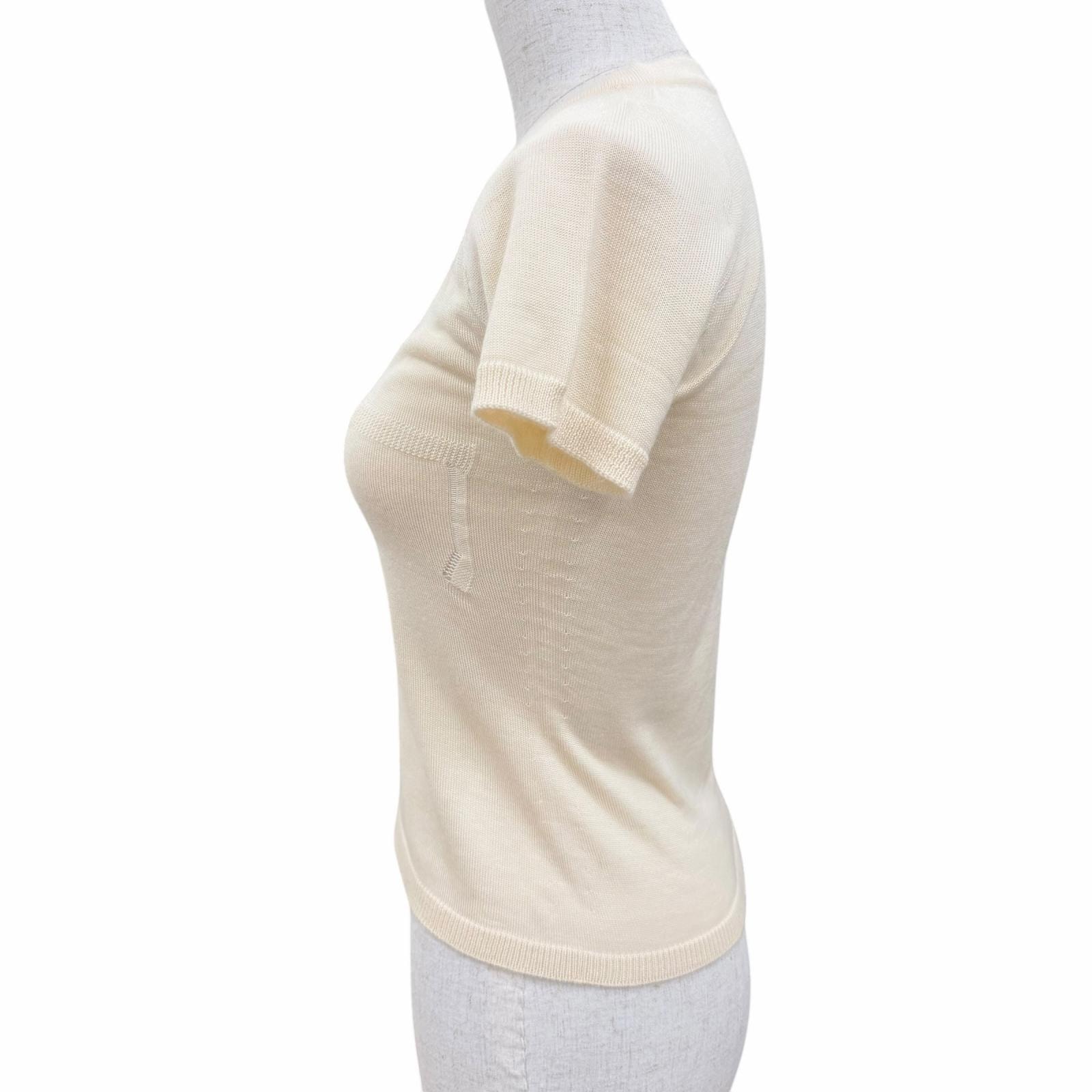 B (目立った傷や汚れなし)】美品 シャネル 半袖ニット 04C P22665