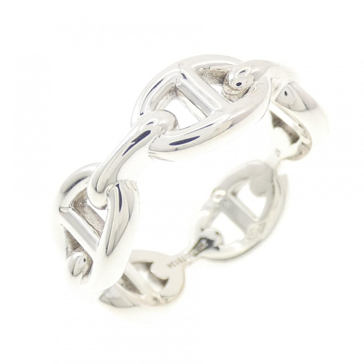 Hermes Chaine D'ancre Enchainee Ring PM "Silver"